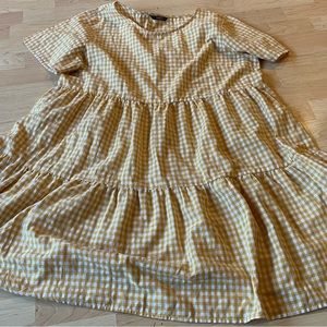 Plus Size Yellow Gingham Dress